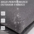 Heynemo Aluminium Terrassenmöbel-Set, 8-teiliges Outdoor-Sitzgruppen-Set mit Esstisch, Metall-Terrassenmöbel-Set für Veranda, Garten