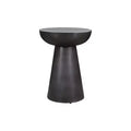 Jofran,Circularity Modern Luxury Marble and Iron 15 Round Pedestal Chairside End Table