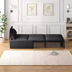 Mjkone Schlafsofa, Einzelbettgröße, 2-in-1, wandelbares Leinen-Liebesitz-Schlafsofa mit Kissen