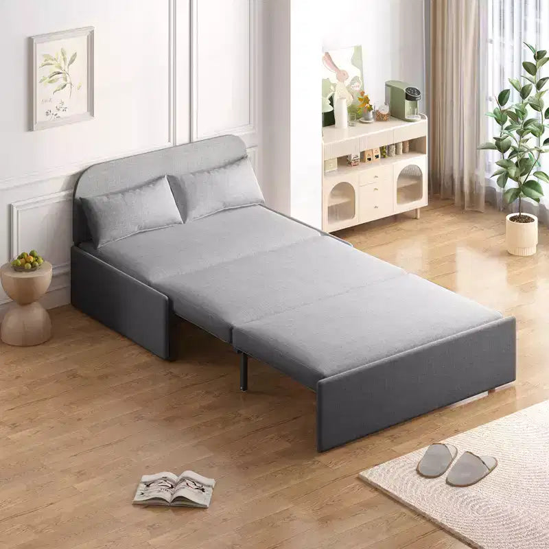 Mjkone Schlafsofa, Einzelbettgröße, 2-in-1, wandelbares Leinen-Liebesitz-Schlafsofa mit Kissen