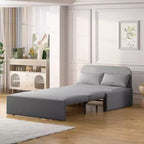 Mjkone Schlafsofa, Einzelbettgröße, 2-in-1, wandelbares Leinen-Liebesitz-Schlafsofa mit Kissen