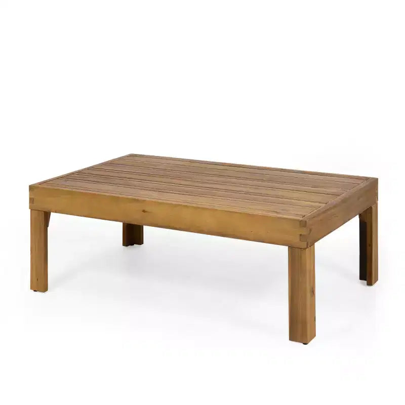 Merax Lounge-Set für den Außenbereich, Akazienholz-Sitzgruppe mit Korbsesseln, Zweisitzer und Couchtisch