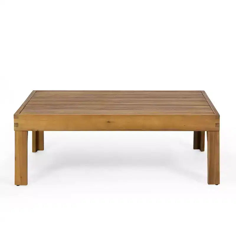Merax Lounge-Set für den Außenbereich, Akazienholz-Sitzgruppe mit Korbsesseln, Zweisitzer und Couchtisch