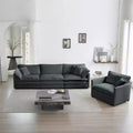 3-Piece Upholstered Sofa Set, Modern Couches for Living Room
