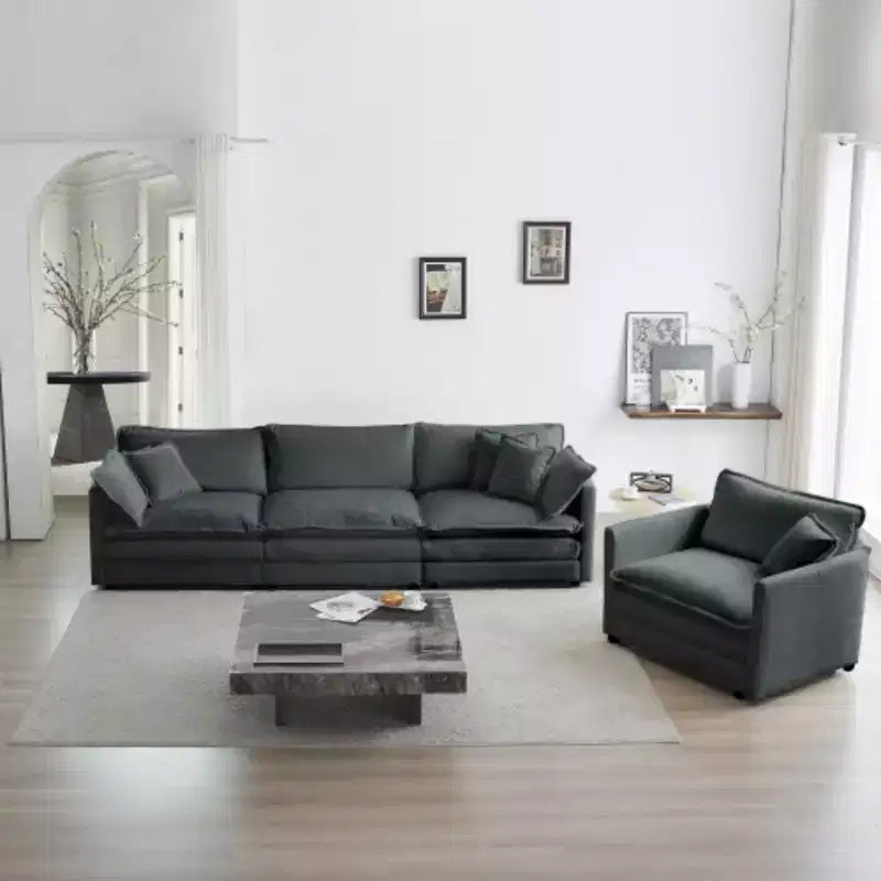 3-Piece Upholstered Sofa Set, Modern Couches for Living Room