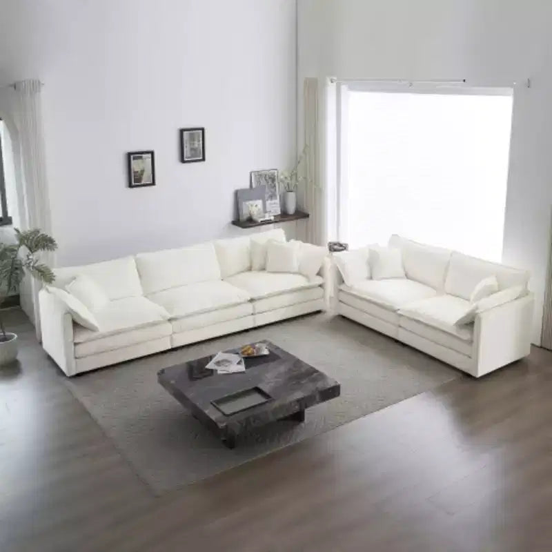 Modern Sofa Set for Living Room, Sofa Set of 2 Chenille Couch, 2+3 Seater Sofa Set Deep Seat Sofa