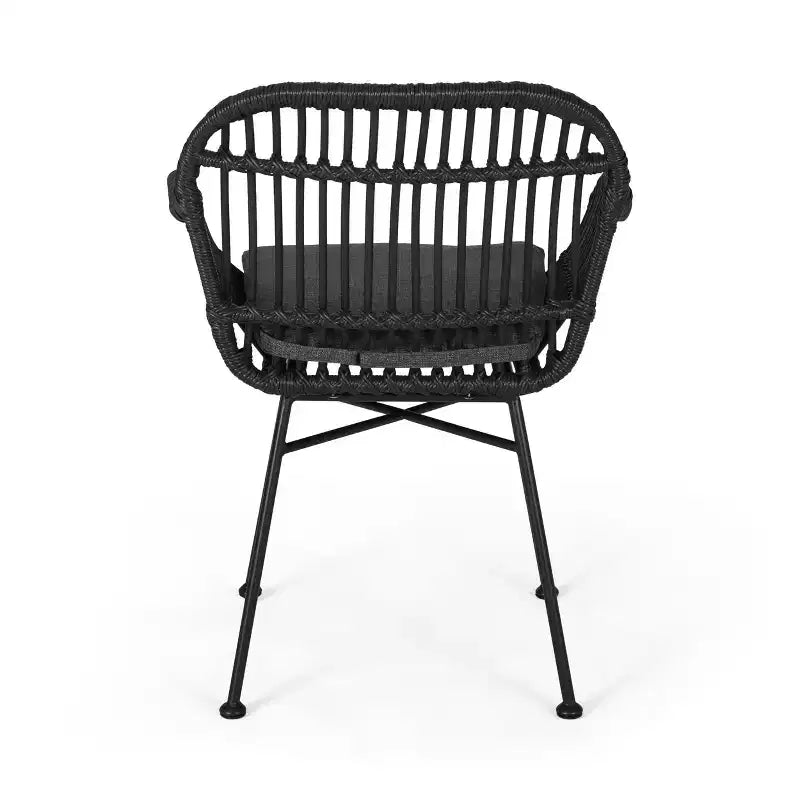 Christopher Knight Home Lehrman Outdoor Rattan- und ESG-Glas-Sitzgruppe, 3-teilig, mit Kissen