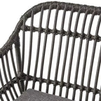 Christopher Knight Home Lehrman Outdoor Rattan- und ESG-Glas-Sitzgruppe, 3-teilig, mit Kissen