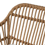 Christopher Knight Home Lehrman Outdoor Rattan- und ESG-Glas-Sitzgruppe, 3-teilig, mit Kissen