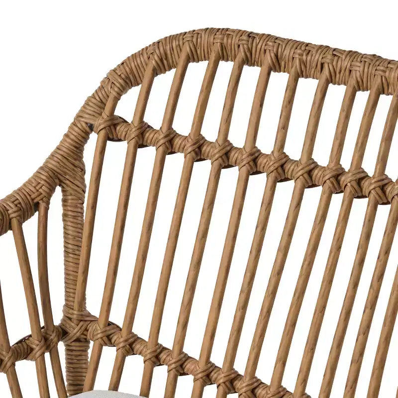 Christopher Knight Home Lehrman Outdoor Rattan- und ESG-Glas-Sitzgruppe, 3-teilig, mit Kissen