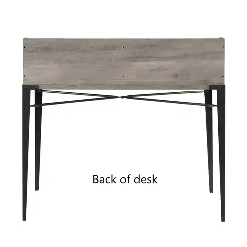 Walker Edison Furniture Company Industrie-Sekretärschreibtisch mit Aufsatz, Grey Wash, 42 Zoll