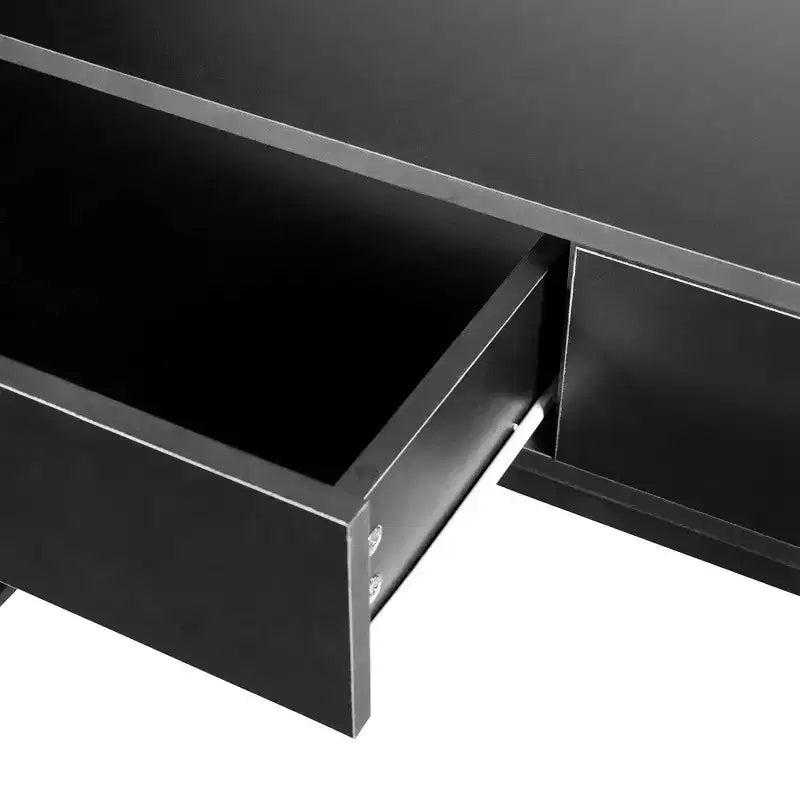 Interior Elements Home Office Moderner Computertisch mit Schubladen, Schwarz, 120,65 cm