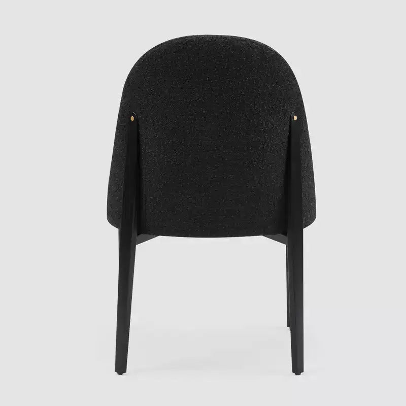 Bouclé-Esszimmerstühle 4er Set, dick gepolsterte Stühle mit Metallbeinen & geschwungener Rückenlehne, für Esszimmer, Küche, Wohnzimmer, Schlafzimmer-Morden Fort