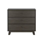 Plank+Beam Massivholz Klassische Kommode mit 3 Schubladen, kleine Schlafzimmerkommode, Schubladenkommode