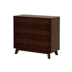Plank+Beam Massivholz Klassische Kommode mit 3 Schubladen, kleine Schlafzimmerkommode, Schubladenkommode
