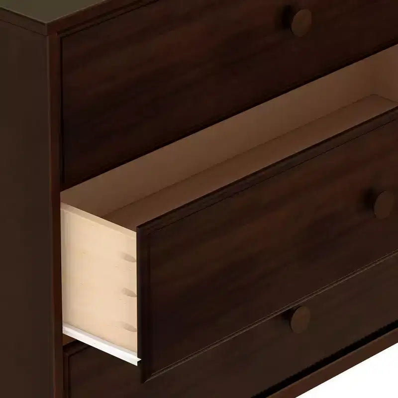 Plank+Beam Massivholz Klassische Kommode mit 3 Schubladen, kleine Schlafzimmerkommode, Schubladenkommode