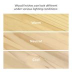 Plank+Beam Massivholz Klassische Kommode mit 3 Schubladen, kleine Schlafzimmerkommode, Schubladenkommode