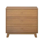 Plank+Beam Massivholz Klassische Kommode mit 3 Schubladen, kleine Schlafzimmerkommode, Schubladenkommode