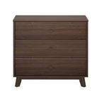 Plank+Beam Massivholz Klassische Kommode mit 3 Schubladen, kleine Schlafzimmerkommode, Schubladenkommode