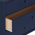 Plank+Beam Massivholz Klassische Kommode mit 3 Schubladen, kleine Schlafzimmerkommode, Schubladenkommode