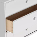 Plank+Beam Massivholz Klassische Kommode mit 3 Schubladen, kleine Schlafzimmerkommode, Schubladenkommode