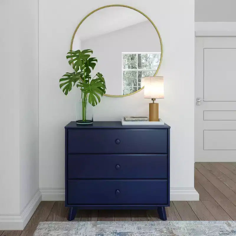 Plank+Beam Solid Wood Classic 3-Drawer Solid Wood Dresser, Small Dresser for Bedroom, Chest of Drawers