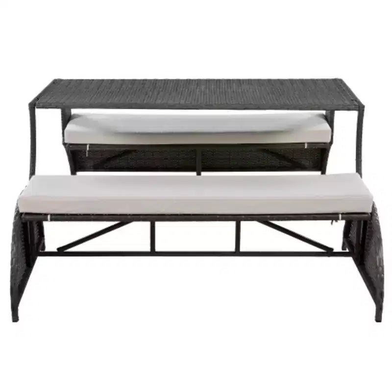 Transforming Garden Bench: Seats 4, Converts to Table and Chairs