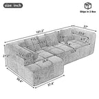 Whisen 101.2 Sektionssofa Voll-komprimiertes Sofa Modulares Sofa Couch Frei kombinierbares Sofa