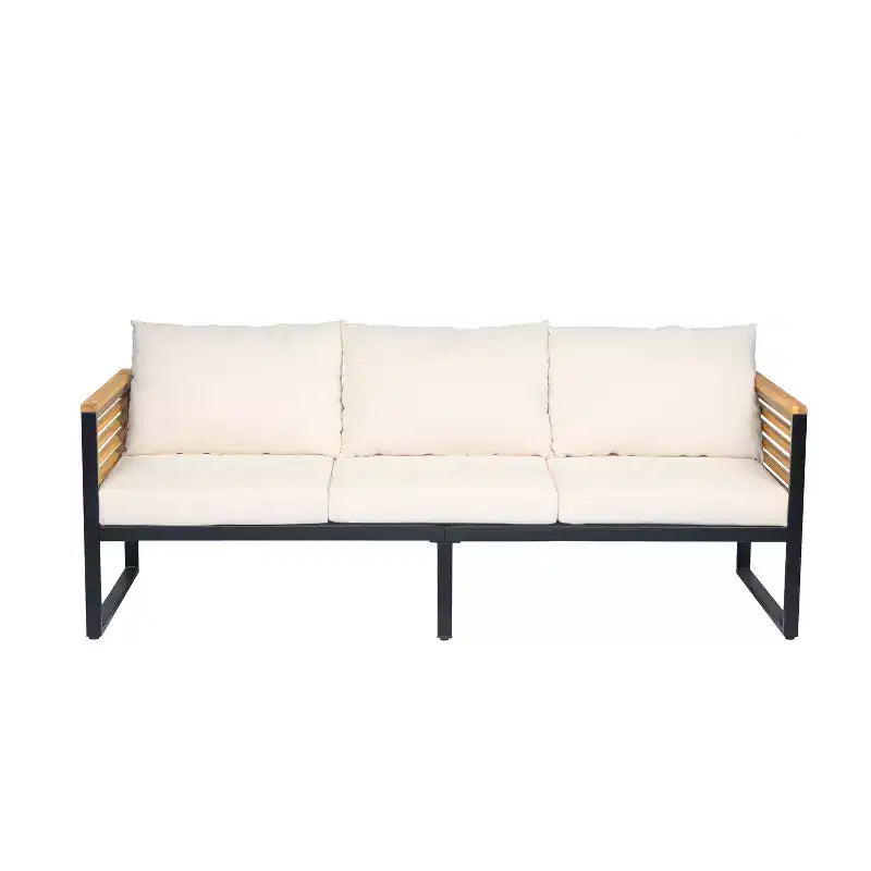 Christopher Knight Home Faye 5-teiliges Terrassenmöbel-Set aus Akazienholz und Metall, gepolstert, mit Lattenrostdesign