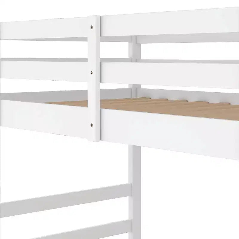 Whisen Etagenbett (Full-Size über Full-Size) mit Leiter, stabile Konstruktion