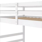 Whisen Etagenbett (Full-Size über Full-Size) mit Leiter, stabile Konstruktion