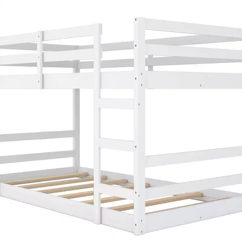 Whisen Etagenbett (Full-Size über Full-Size) mit Leiter, stabile Konstruktion