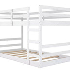 Whisen Etagenbett (Full-Size über Full-Size) mit Leiter, stabile Konstruktion