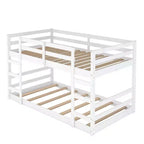 Whisen Etagenbett (Full-Size über Full-Size) mit Leiter, stabile Konstruktion