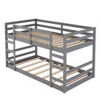 Whisen Etagenbett (Full-Size über Full-Size) mit Leiter, stabile Konstruktion