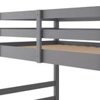 Whisen Etagenbett (Full-Size über Full-Size) mit Leiter, stabile Konstruktion