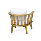 GDFStudio Lorie Outdoor-Loungeset aus Akazienholz, 3-teilig, mit wasserabweisenden Kissen, Teak/Weiß