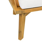 GDFStudio Lorie Outdoor-Loungeset aus Akazienholz, 3-teilig, mit wasserabweisenden Kissen, Teak/Weiß