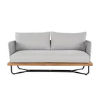 Christopher Knight Home Ofra Patio Sitzgarnitur aus Akazienholz und Eisen mit Seilgeflecht und 7 wasserabweisenden Kissen
