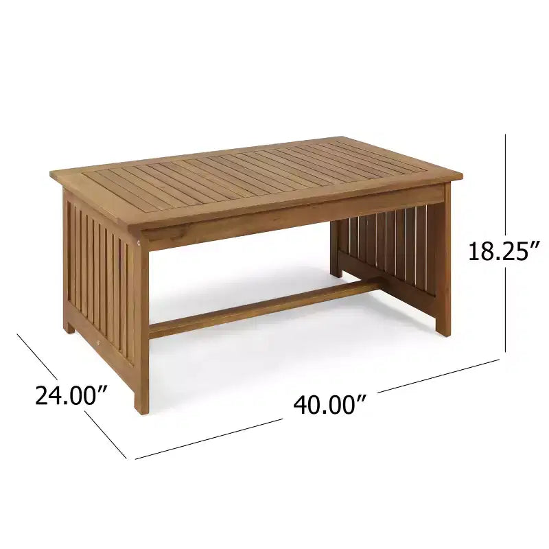 Christopher Knight Home Carolina Outdoor 5-teiliges Loungeset aus Akazienholz mit Polstern
