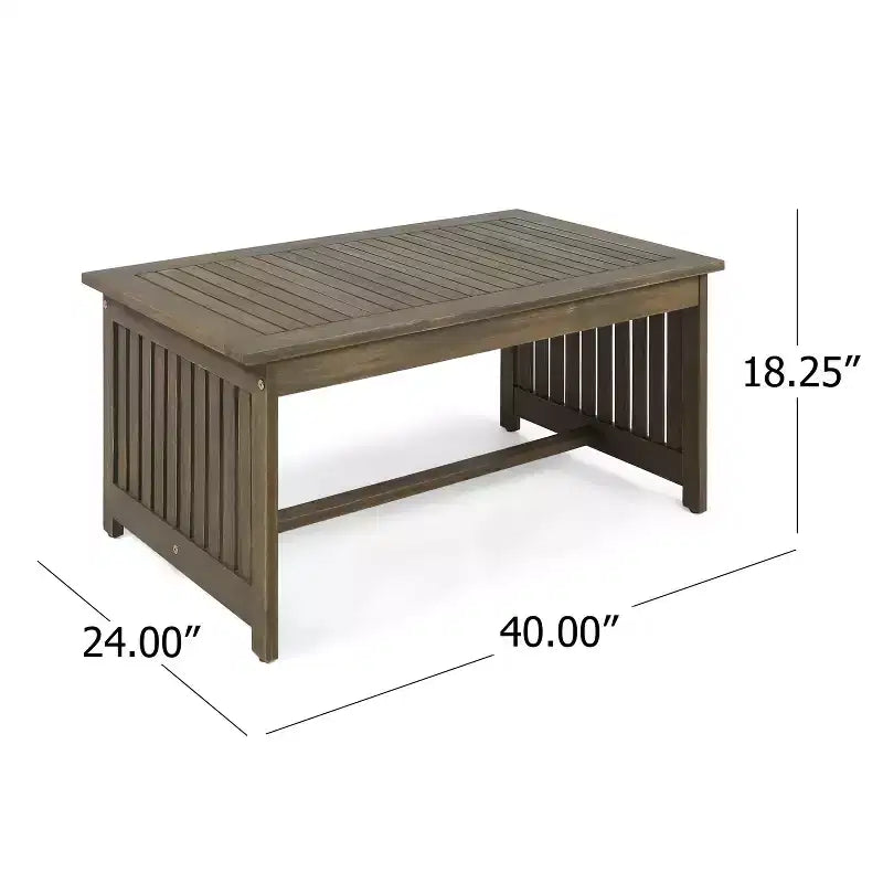 Christopher Knight Home Carolina Outdoor 5-teiliges Loungeset aus Akazienholz mit Polstern