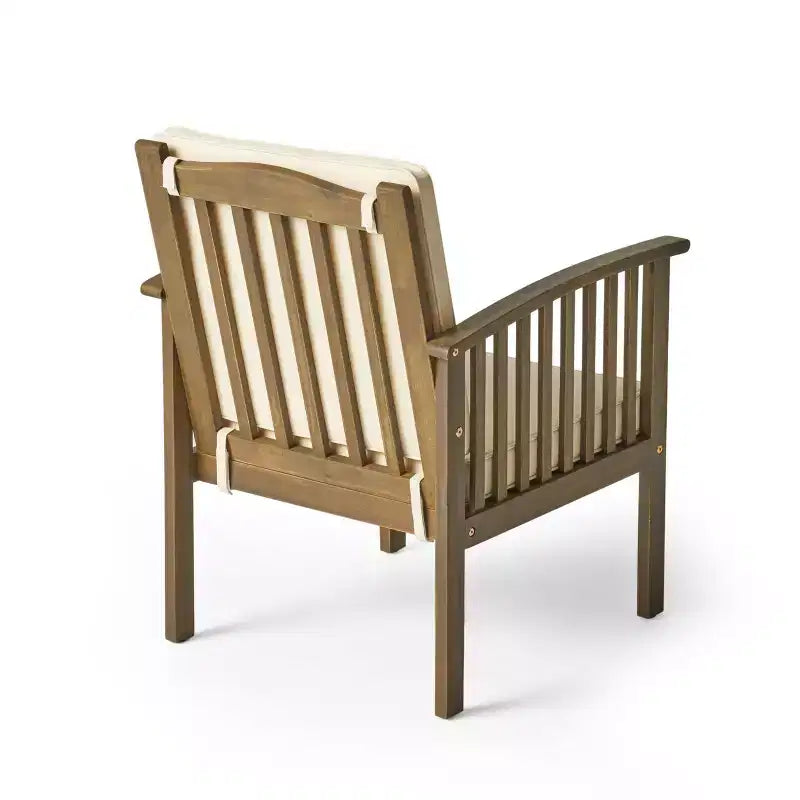 Christopher Knight Home Carolina Outdoor 5-teiliges Loungeset aus Akazienholz mit Polstern