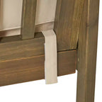 Christopher Knight Home Carolina Outdoor 5-teiliges Loungeset aus Akazienholz mit Polstern