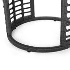 Christopher Knight Home Gulley Outdoor-Gartenset aus Korbgeflecht, 3-teilig, mit Kissen, weiß/schwarz
