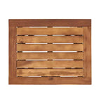 GDFStudio Amber Outdoor 3-teiliges Schaukelstuhl-Konversationsset aus Akazienholz mit Polstern, Teak/Creme