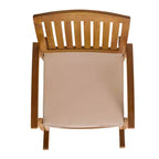 GDFStudio Amber Outdoor 3-teiliges Schaukelstuhl-Konversationsset aus Akazienholz mit Polstern, Teak/Creme