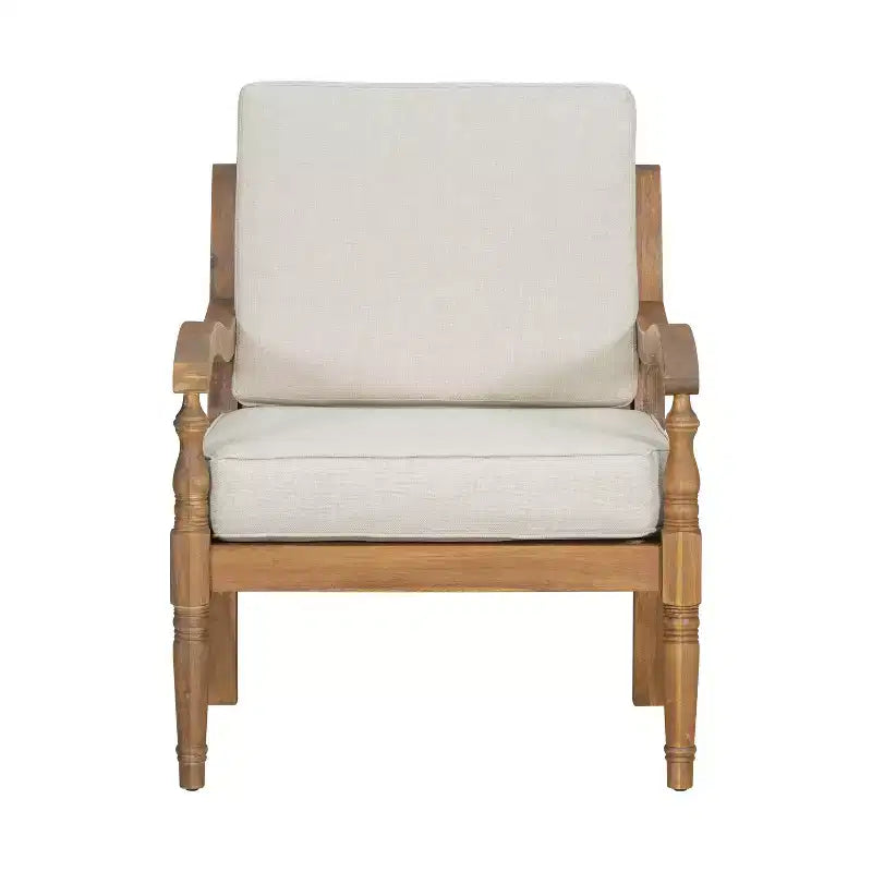Christopher Knight Home Pendry 4-teiliges Outdoor-Sitzgruppen-Set aus Akazienholz mit wasserabweisenden Kissen
