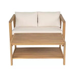 Christopher Knight Home Fraser Terrassen-Set mit Lattenrost-Design aus Akazienholz, Loveseat und Couchtisch