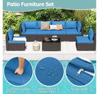 EROMMY 7-teiliges Terrassenmöbel-Set mit Kissen