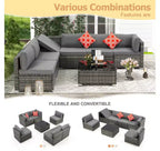 EROMMY 7-teiliges Terrassenmöbel-Set mit Kissen
